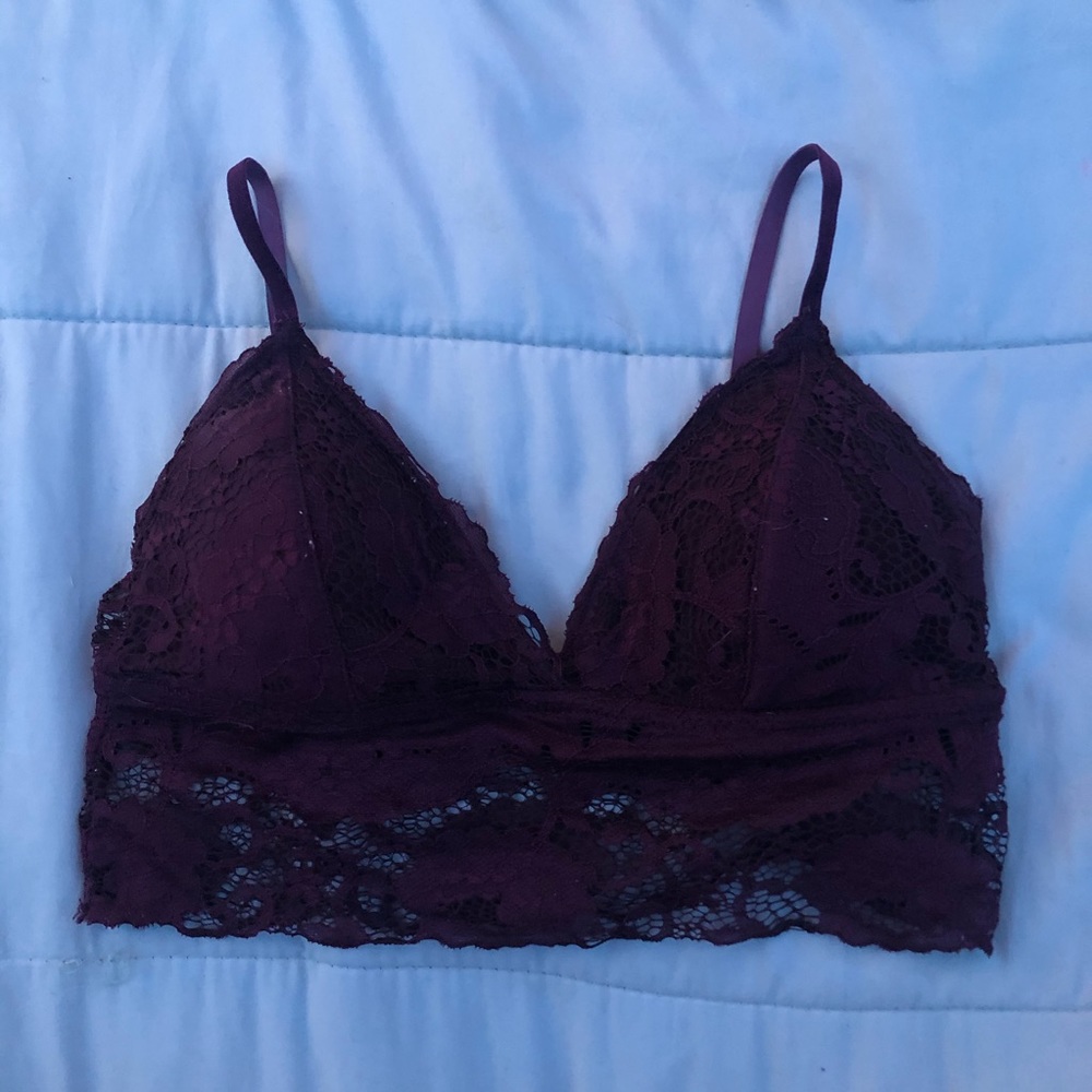 Burgundy Lacey Bralette
